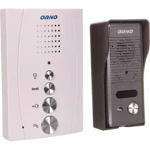 Door communication set ORNO OR-DOM-RE-914 for single-family homes, handsfreeless, white