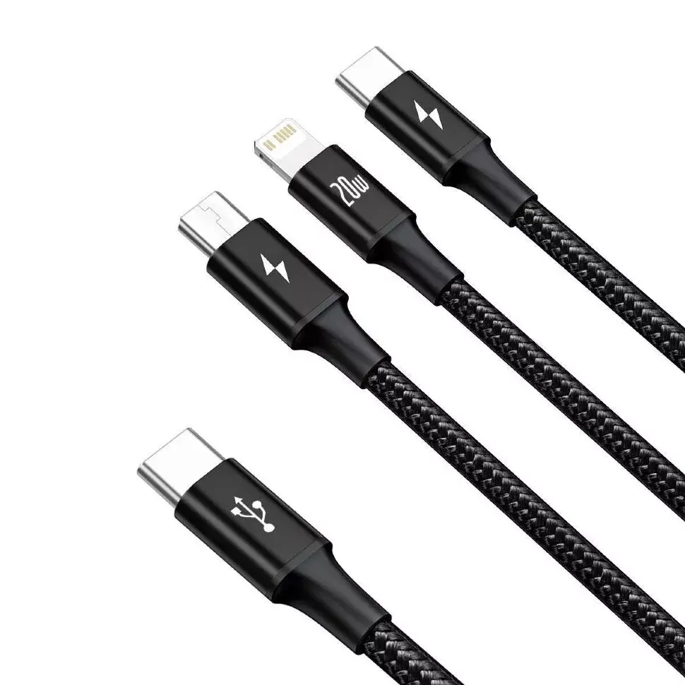 Baseus Rapid 3-in-1 USB kabelis Photo 2