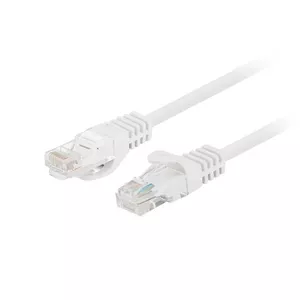 LANBERG Cat6 U/UTP Patchcord Ethernet Cable 3 m White, stranded 26 AWG, RJ-45–RJ-45, 250 MHz, PVC jacket
