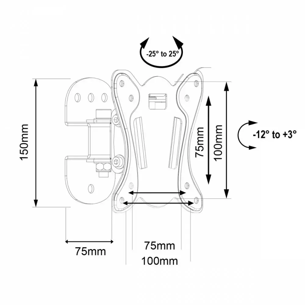TV wall mount MACLEAN MC-415 13–32" VESA100 Photo 2