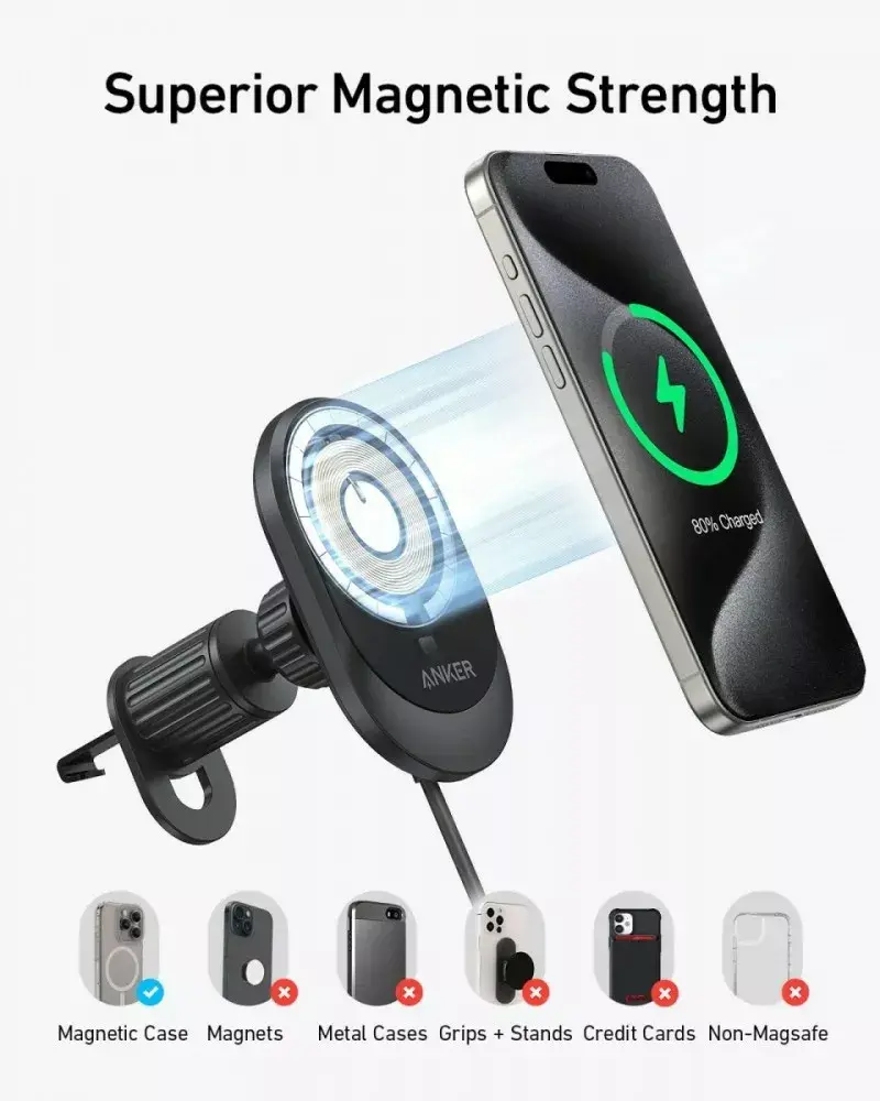 Anker MagGo 15W magnētiska automašīnas lādētāja Photo 6