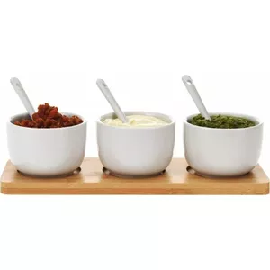 Serving dip bowls with spoons Excellent Houseware model 139074 - set for sauces and condiments