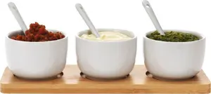 Serving dip bowls with spoons Excellent Houseware model 139074 - set for sauces and condiments