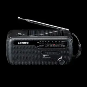 Портативная колонка Lenco MCR-113BK Solar черная с Bluetooth и FM-радио