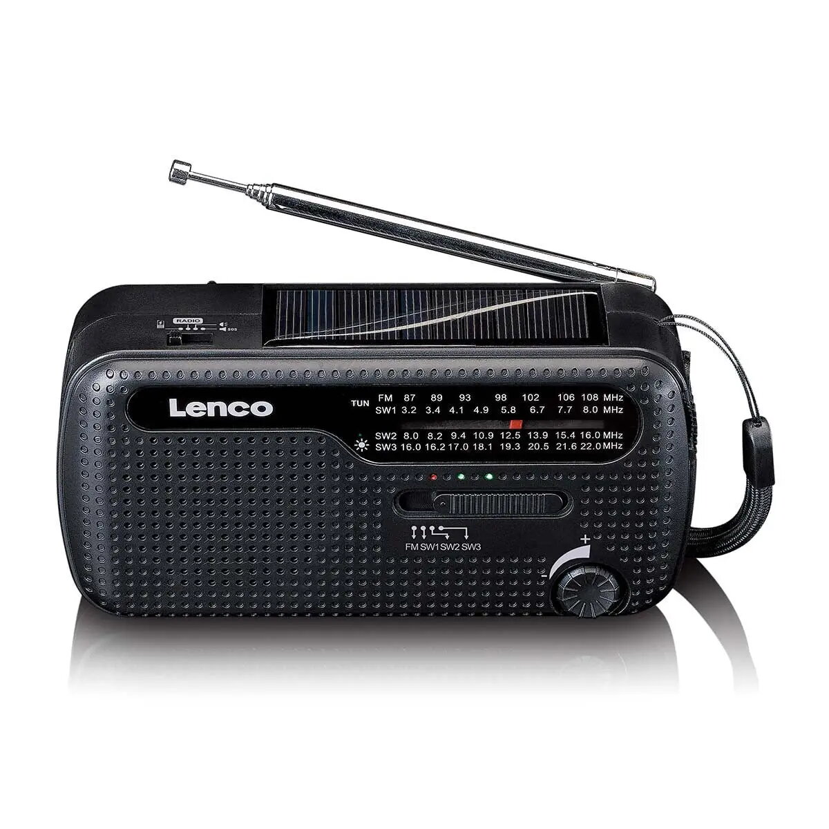 Lenco MCR-113BK Portatīvais avārijas radio melns