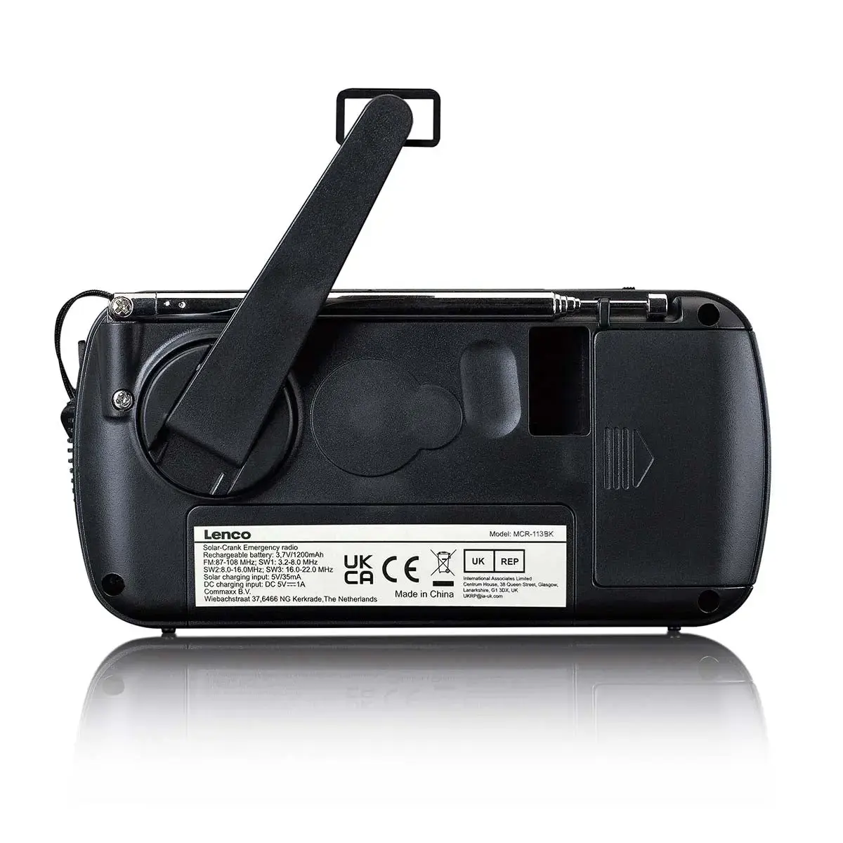 Lenco MCR-113BK Portatīvais avārijas radio Photo 9