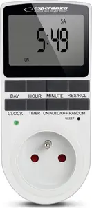 Countdown digital timer ESPERANZA ELA101 — 99-minute timer, LCD display, 230V AC, 16A