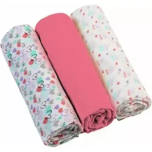 Муслиновые пелёнки baby ono 348/02 розовые, набор 3 шт.