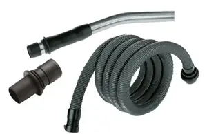 Nilfisk 63210 Universal Vacuum Hose Set in Black and Silver with 3.6 cm Diameter - 3 Pieces