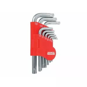 Hex key set MODECO torx L keys T10–T50, 9 pcs (MN-54-106)