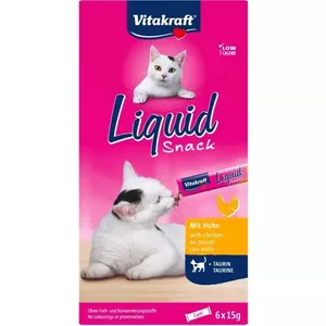 Wet cat treat sachets Vitakraft Liquid Snack Chicken 6 x 15 g