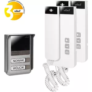 Two-family 2-wire door intercom ORNO OR-DOM-SL-924 — audio and video support