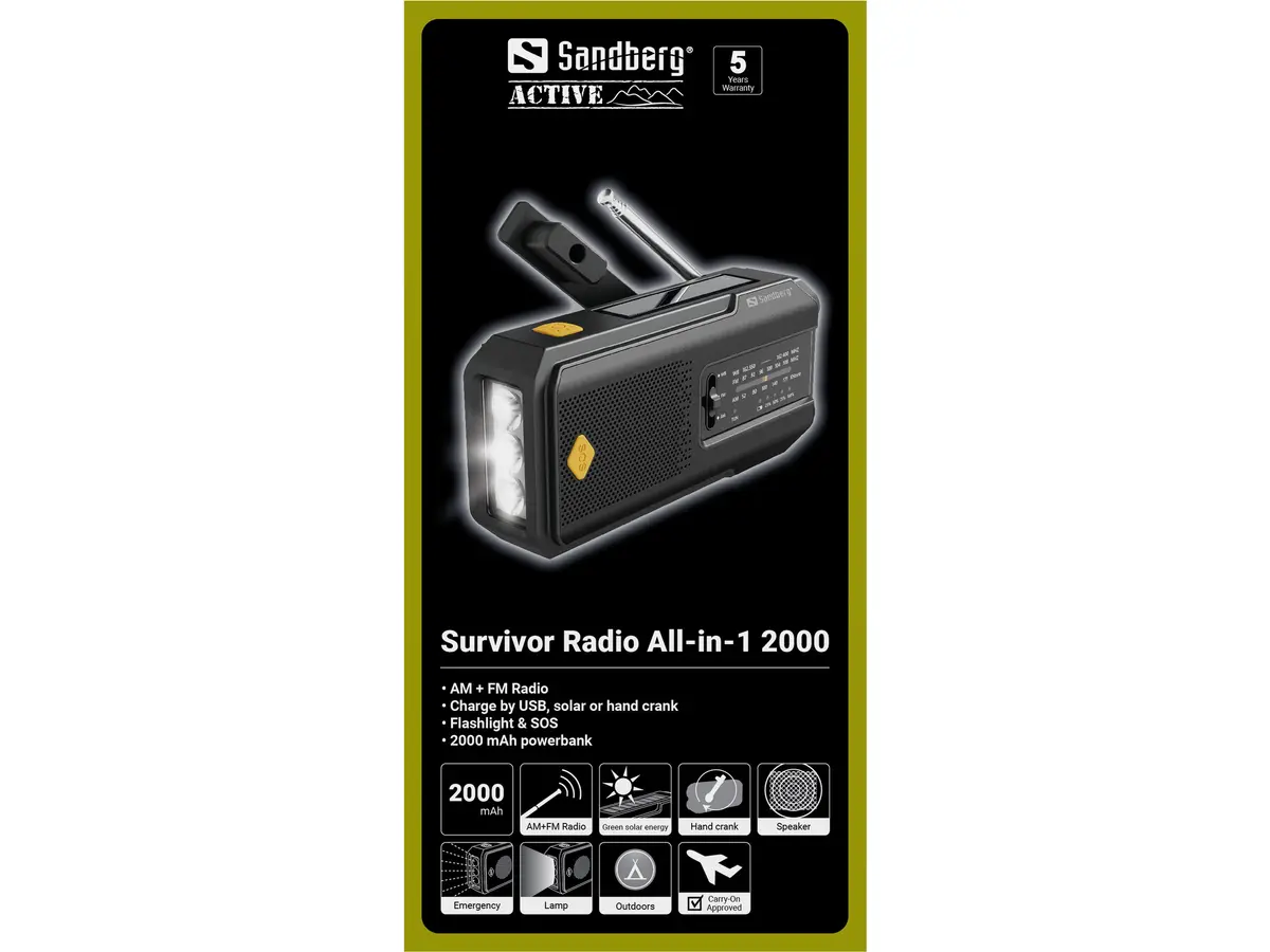 Sandberg Survivor Radio All-in-1 2000 Portable Radio Photo 10