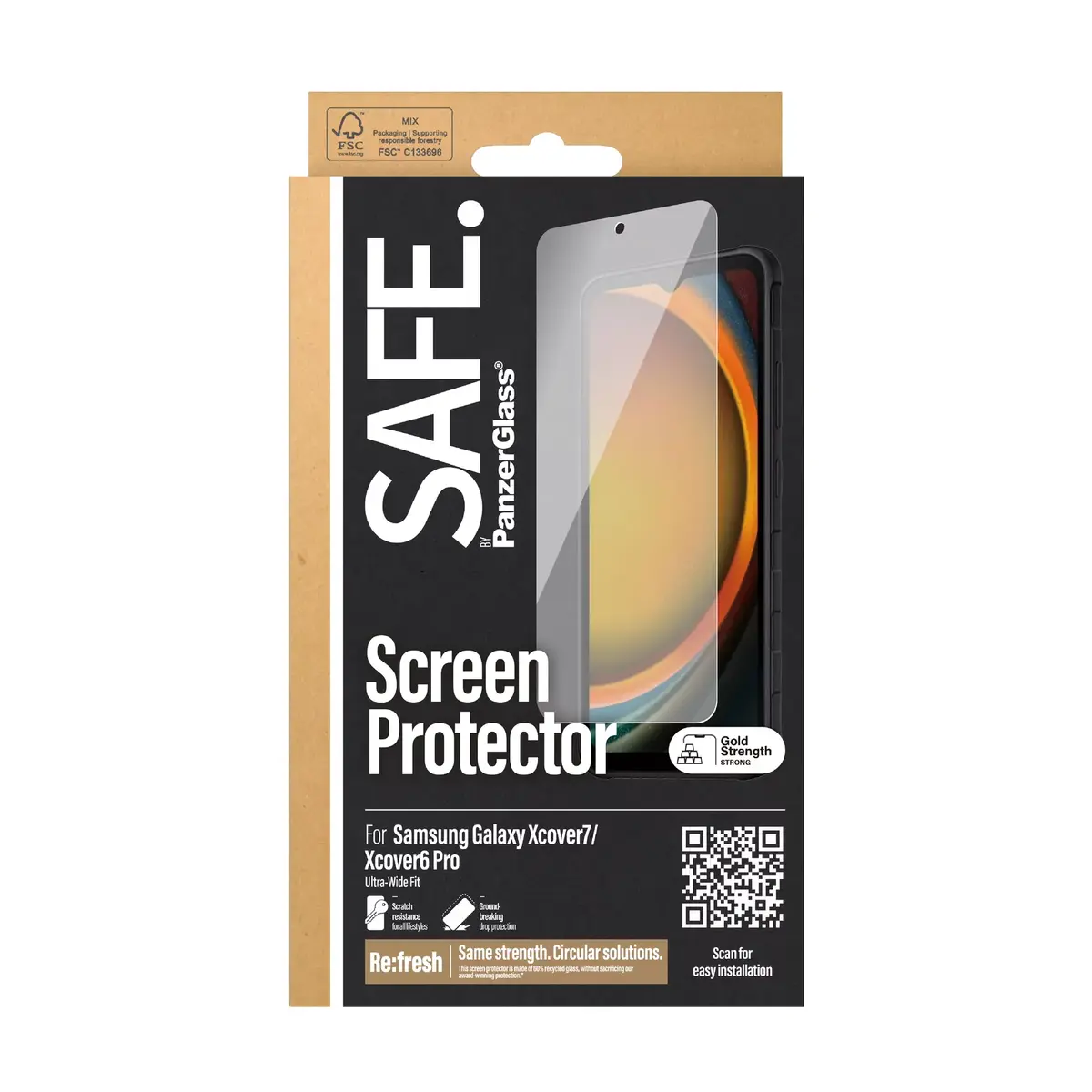Ekrāna aizsargstikls PanzerGlass SAFE. by ® Samsung Galaxy Xcover7 Xcover6 Pro Photo 3