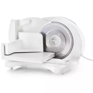 Electric countertop food slicer SMAPP 294.5 — 300 W, slice thickness 1–15 mm, stainless steel blade, child lock, white