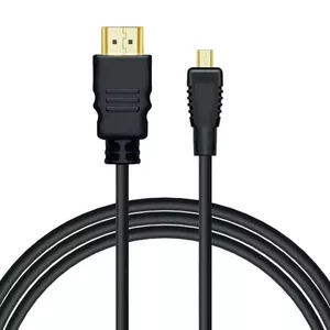 HDMI cable SAVIO CL-40M Micro HDMI (Type D) to HDMI Type A, 2 m, gold contacts, ARC, Ethernet, up to 4096×2160