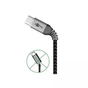 Goobay 49303 USB kabelis USB 2.0 2 m USB C Pelēks, Sudrabs