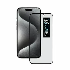 Tempered Glass Case Obal:Me for Apple iPhone 15 Pro — 5D, Black