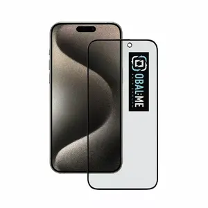 Tempered Glass Case Obal:Me for Apple iPhone 15 Pro Max — 5D, Black