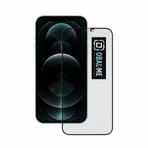 Tvrdeņs Privacy 5D aizsargstikls Obal:Me priekš Apple iPhone 12 / 12 Pro — melns