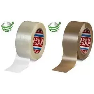 Iepakojuma līmlente Tesa PET-Packband ar gumijas līmi 132 m x 50 mm, brūna