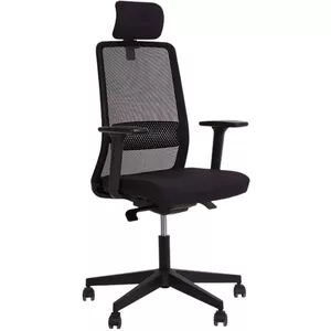 Biroja krēsls nowy styl FRAME R HR ar galvas balstu, melns (modelis 350-01733)