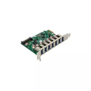 InLine USB-A 3.2 Gen.1 7 Port Host Controller PCIe SATA Power