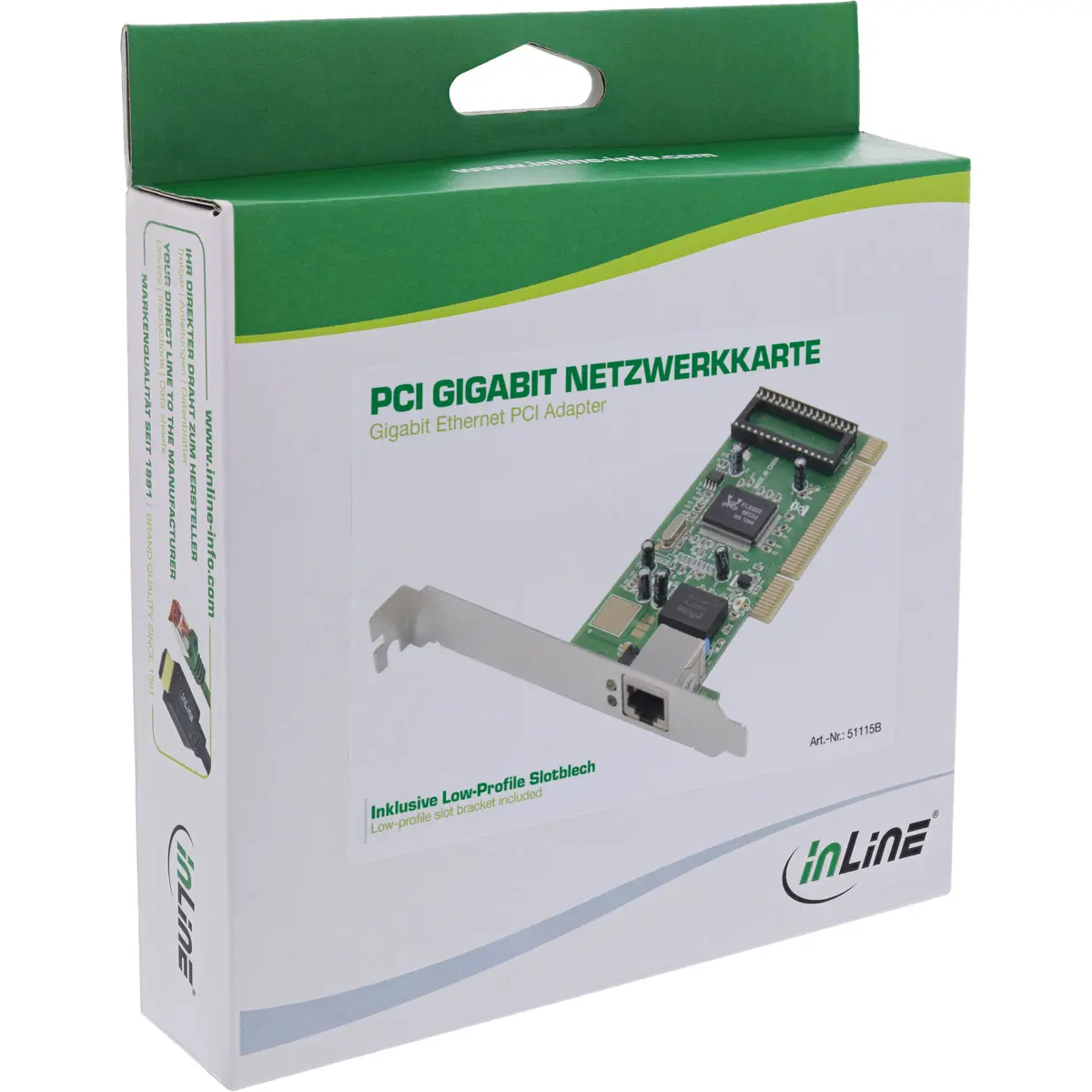 InLine Gigabit Ethernet PCI adapteris 51115B Photo 9