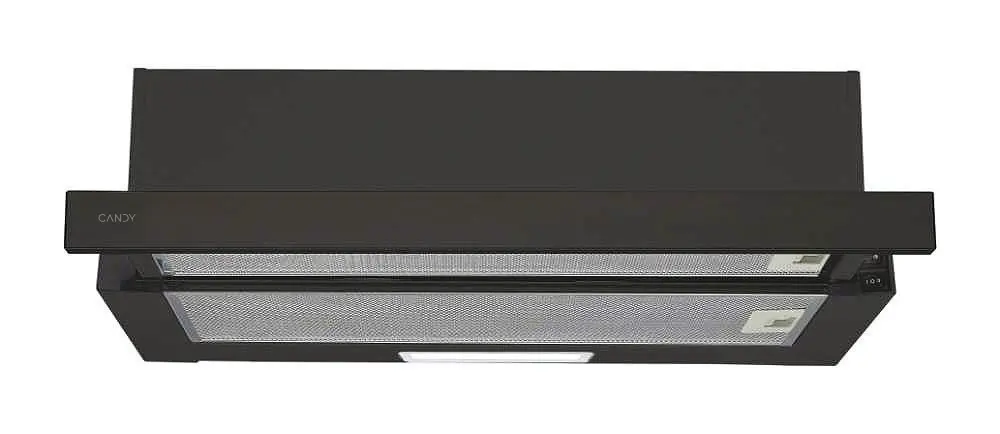 Pusiebūvētsvelkams tvaika nosūcējs Candy CBT625/2B/1 Melns