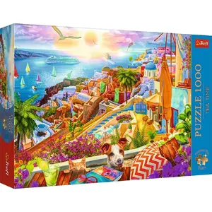 Puzzle jigsaw TREFL Premium Plus Santorini Greece 1000 pieces