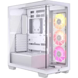 PC Case CORSAIR iCUE LINK 3500X RGB White Midi Tower — EATX, tempered glass, 3x120mm fans, GPU up to 410 mm