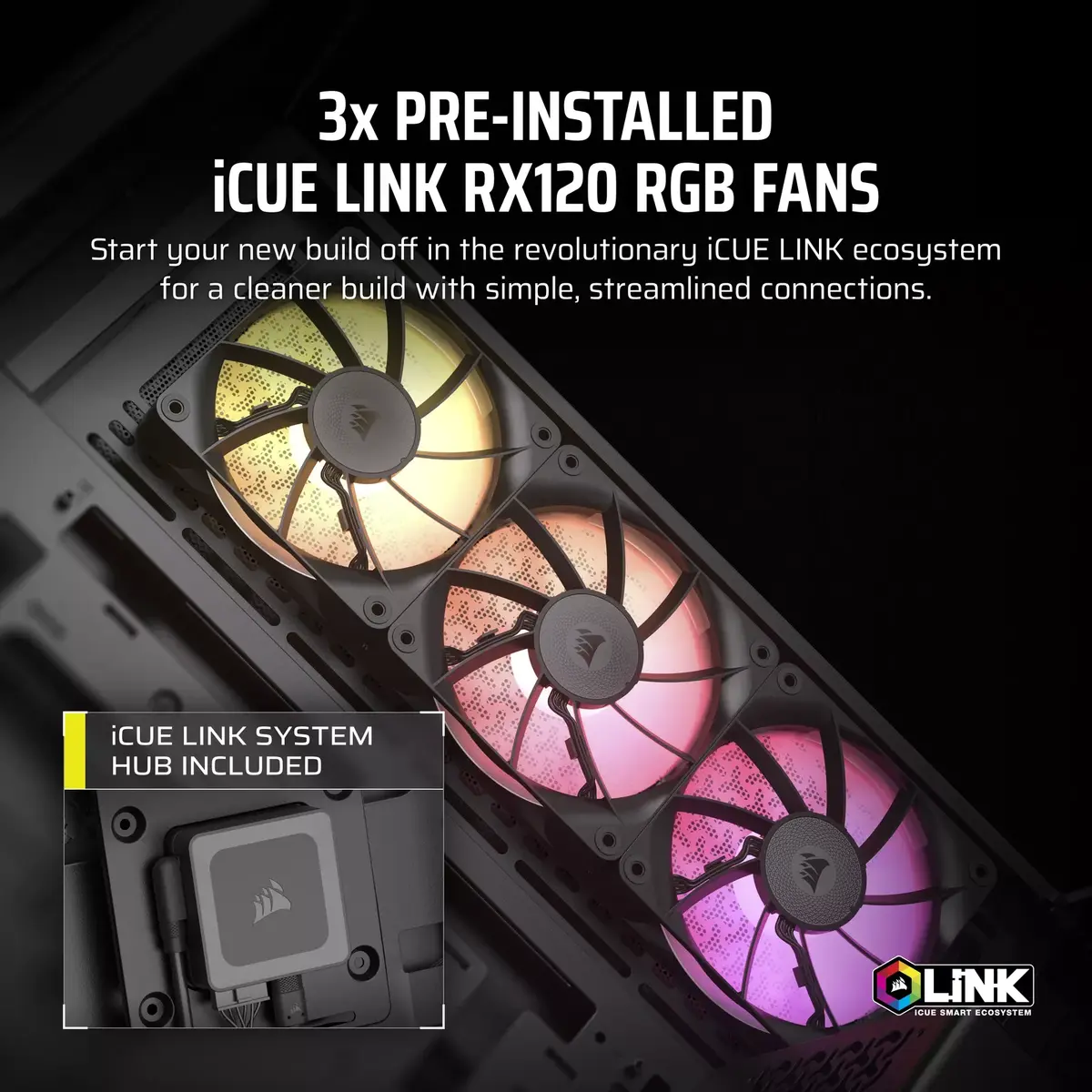 Компьютерный корпус Corsair iCUE LINK 3500X RGB Photo 8