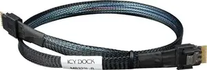 Adapteris Icy Dock SlimSAS 4i MB323L-B — 38 kontaktu SFF‑8654 uz SlimSAS 4i