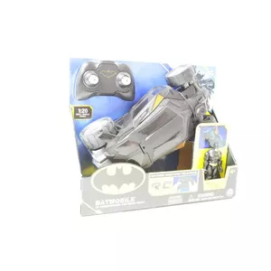 Tālvadāma Batmobile sacīkšu mašīna Spinmaster ar 4" Betmena figūru, no 4 gadiem, AAA x6, melna