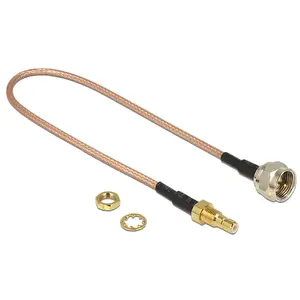 Coaxial Cable DeLOCK 13025 0.25 m SMB F Brown