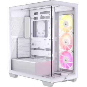 PC Case CORSAIR 3500X ARGB Midi Tower White — Tempered Glass, EATX, up to 410 mm GPU, 2×3.5" + 2×2.5", USB-A 2×, USB-C 1×