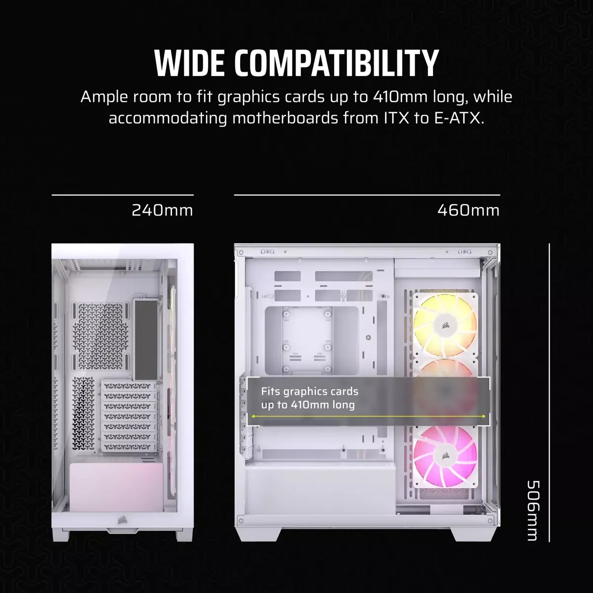Корпус CORSAIR 3500X ARGB Midi Tower White Photo 12