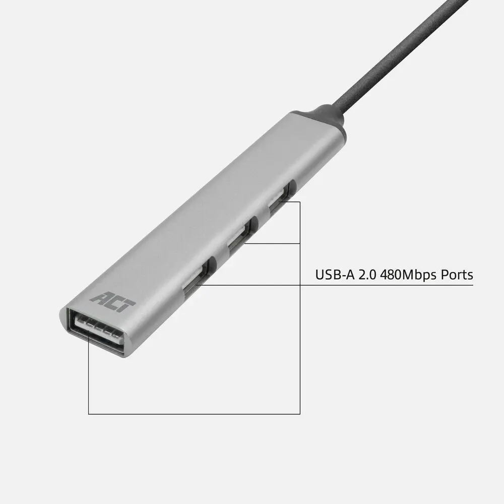 USB-A 2.0 концентратор ACT AC6225 на 4 порта Photo 4