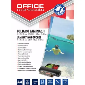 Laminating pouches Office Products 20325425-90 A4 100 µm glossy, pack of 100