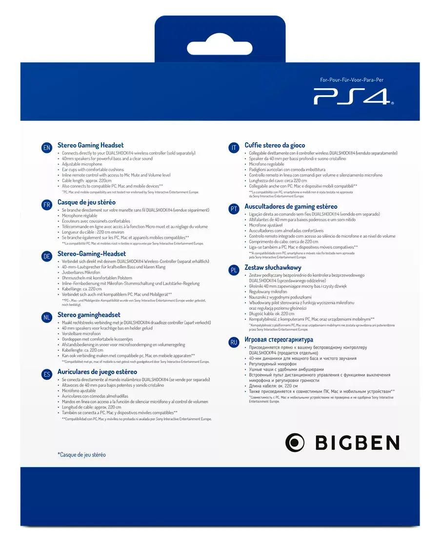 Наушники BIG BEN PS4OFHEADSETV3TITAN Photo 8