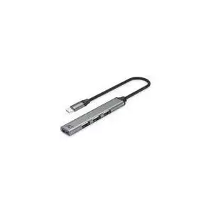 USB Хаб ACT AC6425 Type-C 5000 Mbit/s Алюминий Серый