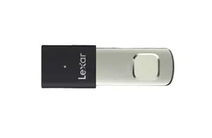 Флеш-накопитель Lexar JumpDrive F35 PRO 128 ГБ USB Type-A 3.2 Gen 1 с сканером отпечатков пальцев и защитой паролем черно-серебристый