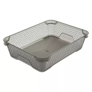 Storage basket keeeper Mirko mini A5 26.5×20×7 cm, crystal gray