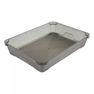 Storage basket keeeper Mirko mini 36×26.5×7 cm crystal gray