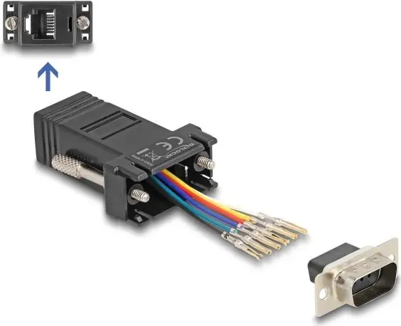 DeLOCK D-Sub 9 pin vīriešu uz