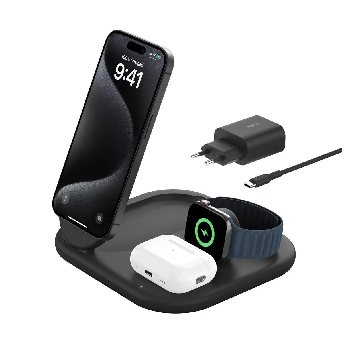 Belkin BoostCharge Austiņu Lādētājs Bezvadu Ātrā