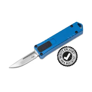 Автоматический нож OTF BOKER PLUS Micro USB OTF Blue, одноручный выкидной, карманный