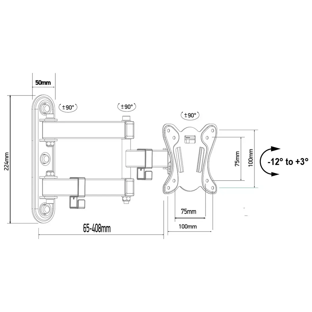 Wall mount MACLEAN MC-417 for 13–32" screens Photo 3