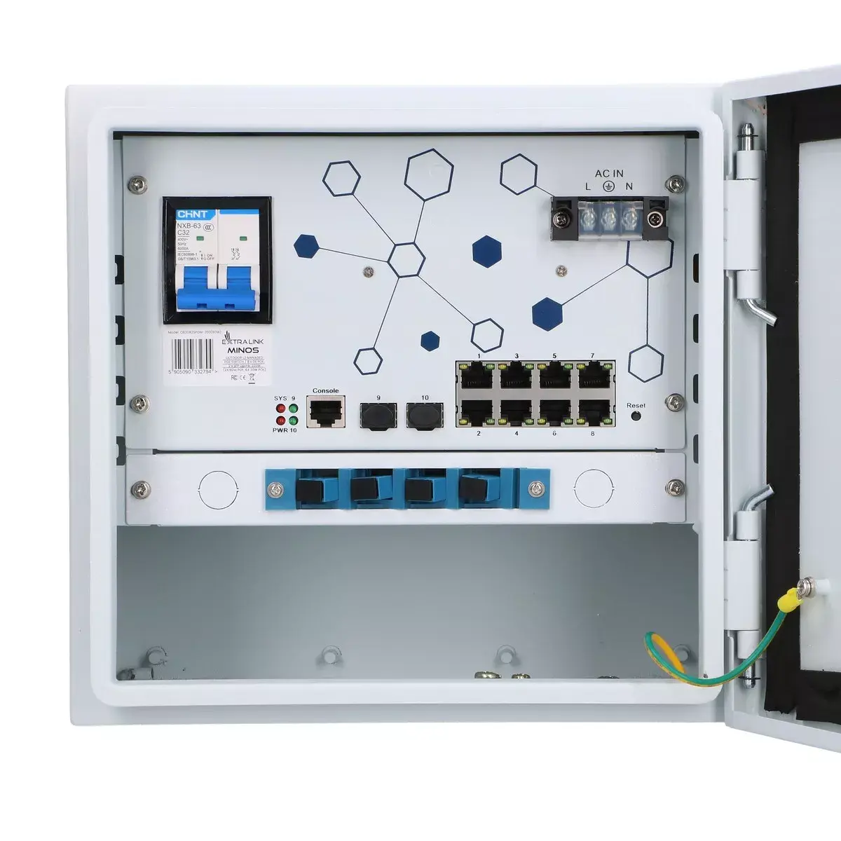 Pārvaldāms slēdzis Extralink Minos 8x RJ45 1000Mbps PoE Photo 4