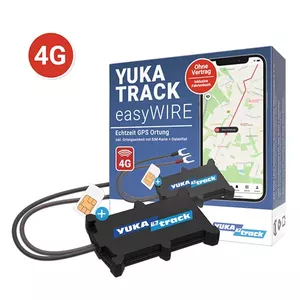 GPS auto izsekotājs YUKAtrack YTEASYWIREGPS4G 4G AIO ar SIM un plakanu vadu